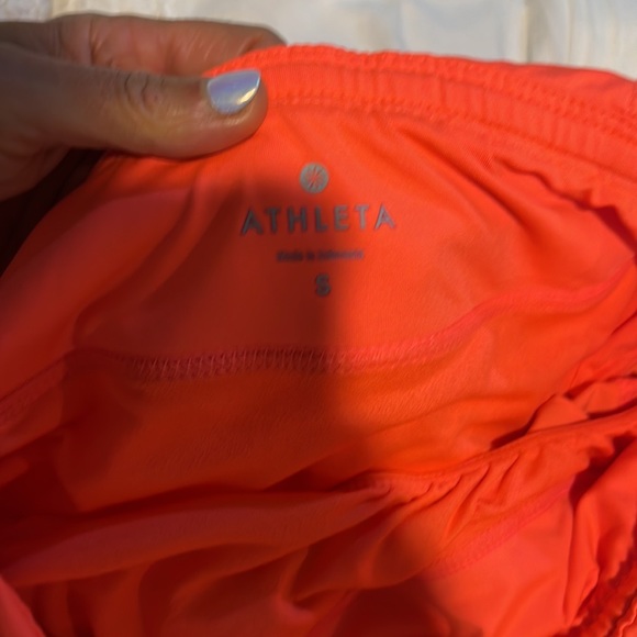 Athleta size small neon orange shorts - Picture 2 of 3